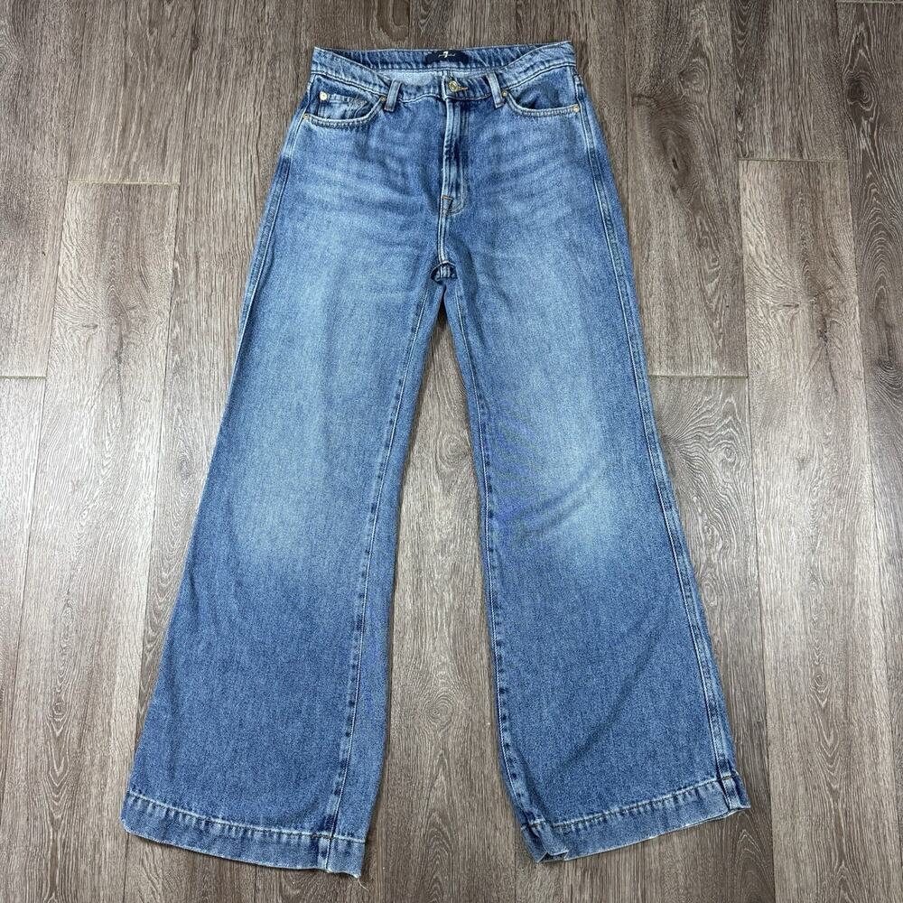 7 For All Mankind Modern Dojo Tailorless Jeans Women’s 29 Flare High Rise